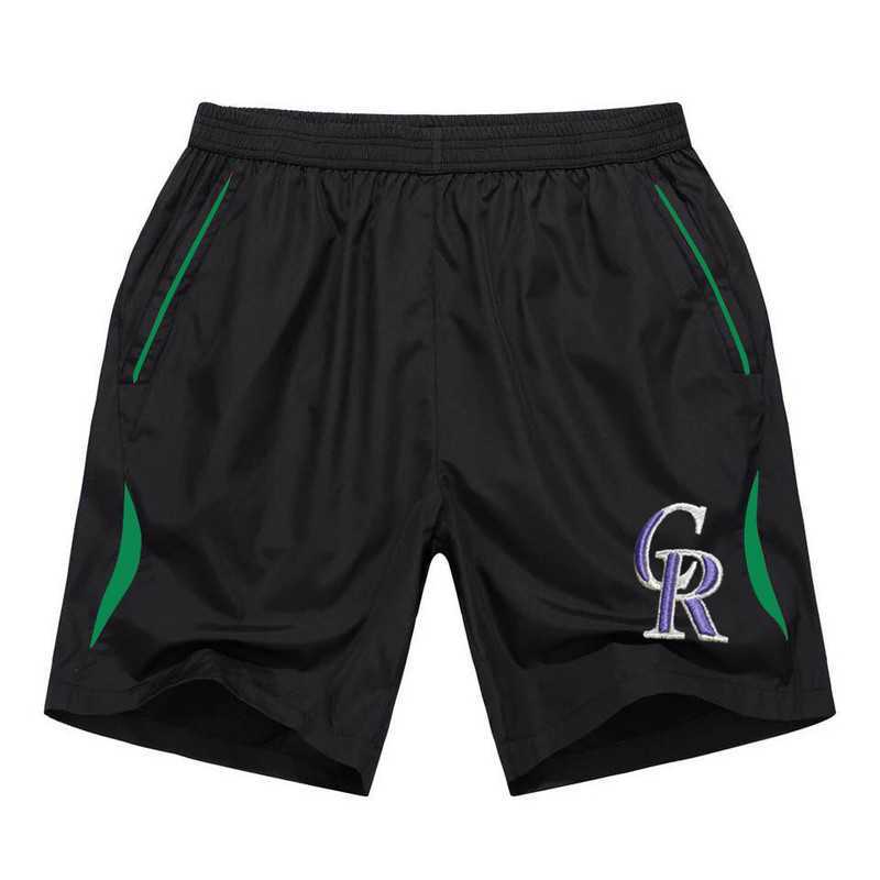 Men's Colorado Rockies Black Green Stripe MLB Shorts,We sell and wholesale Men's Colorado Rockies Black Green Stripe MLB Shorts on line form chian!